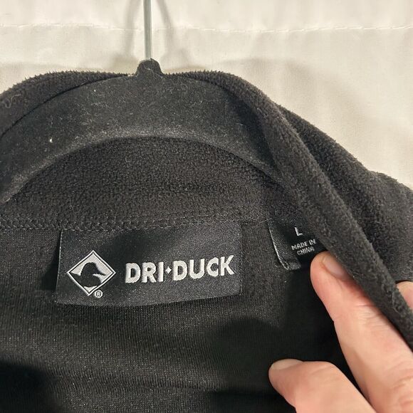 Dri Duck Jacket Men's Large Black Full Zip Fleece Zip Pocket - Picture 4 of 9